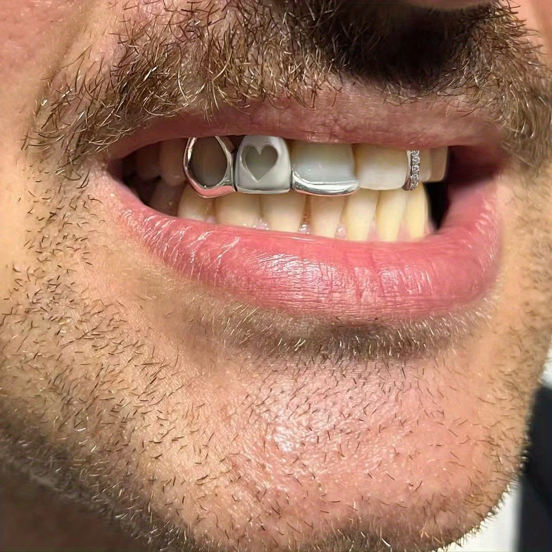 Body Jewelry Real Gold - Halloween Hit Hip-Hop Three-Piece Fused Hollow