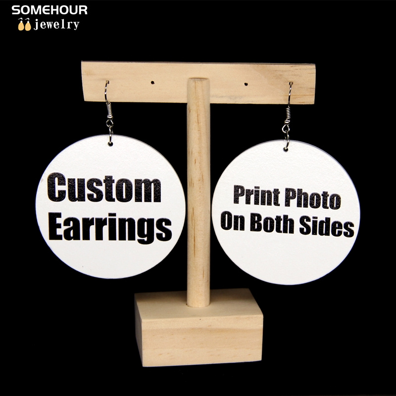 Body Jewelry Wholesale - SOMEHOUR Wholesale Customized Earrings Wooden Drop