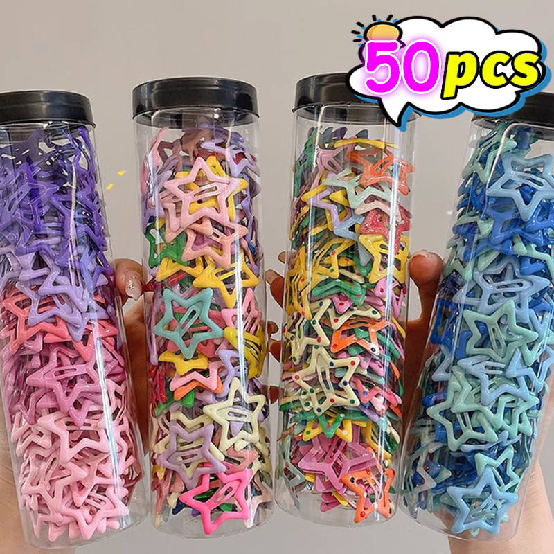 Colorful Kawaii Star Barrettes - Body Jewelry Wholesale reseña y precio