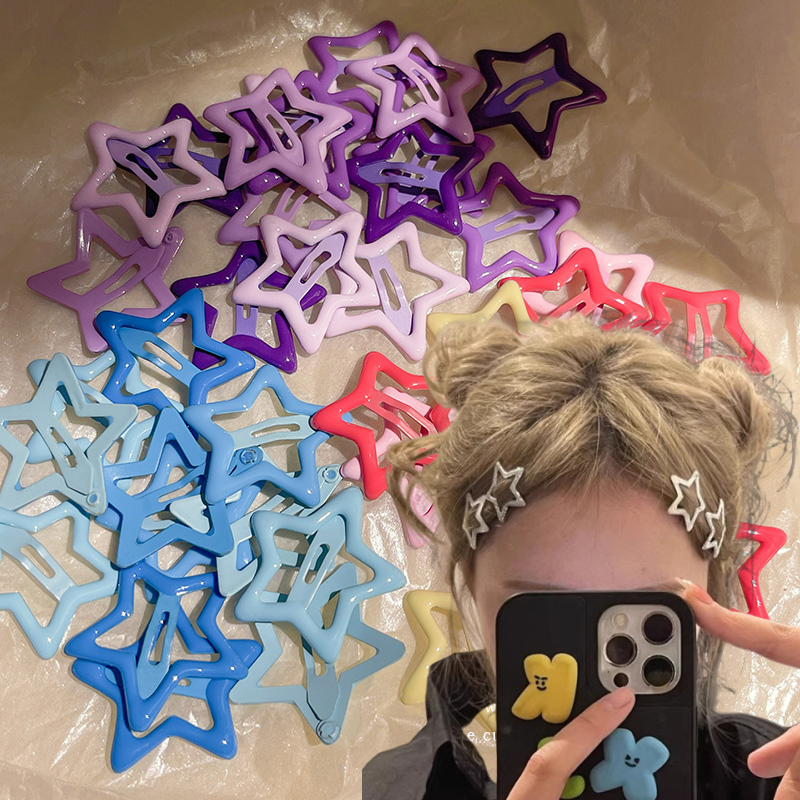 Colorful Kawaii Star Barrettes - Body Jewelry Wholesale reseña y precio