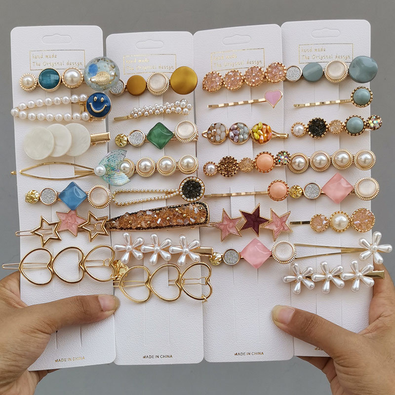 Pearl Crystal Acrylic Hair Cli - Body Jewelry Wholesale reseña y precio