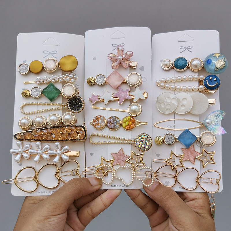 Pearl Crystal Acrylic Hair Cli - Body Jewelry Wholesale reseña y precio