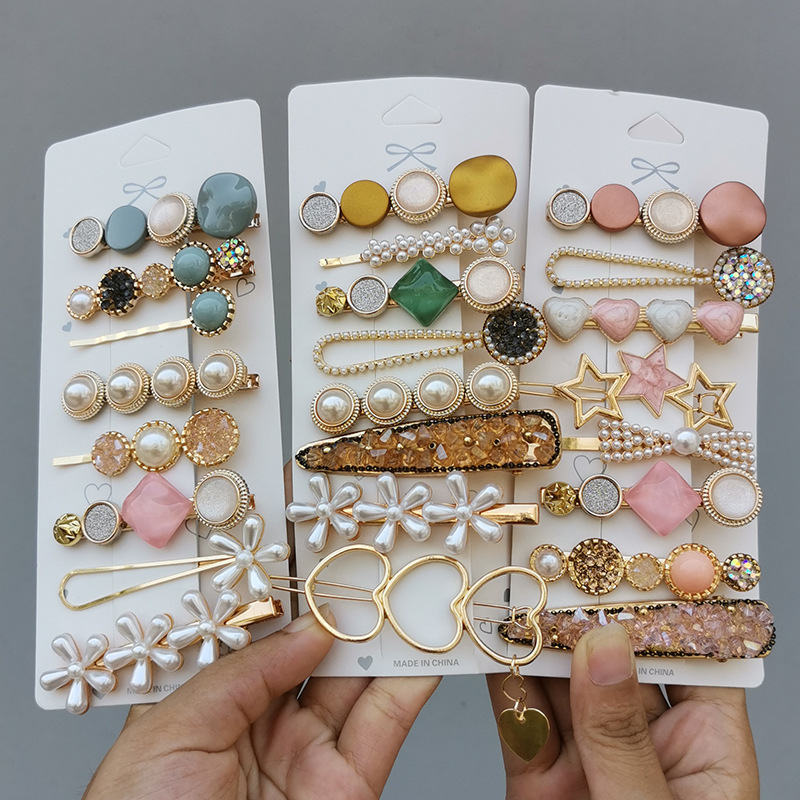 Pearl Crystal Acrylic Hair Cli - Body Jewelry Wholesale reseña y precio