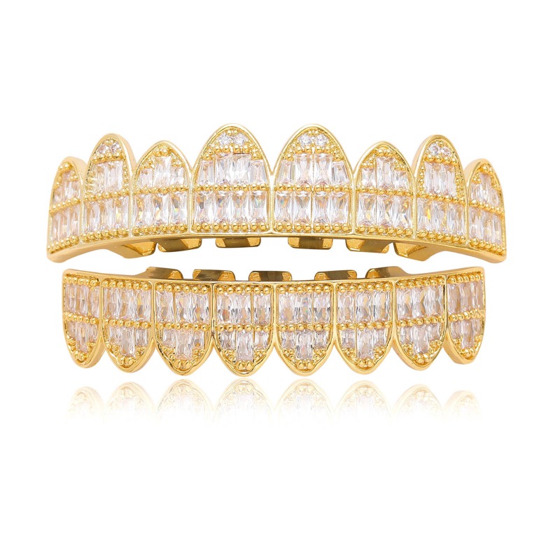 Hiphop Iced Out T Square Zirco - Body Jewelry Real Gold reseña y precio