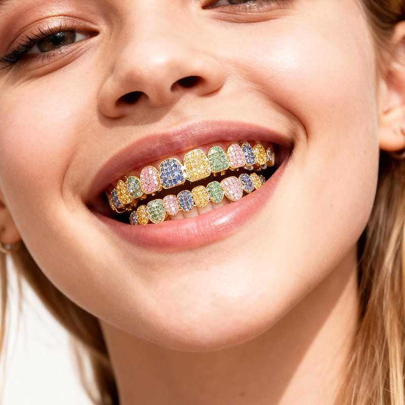 New Exquisite Hip-Hop Full Dia - Body Jewelry Real Gold reseña y precio
