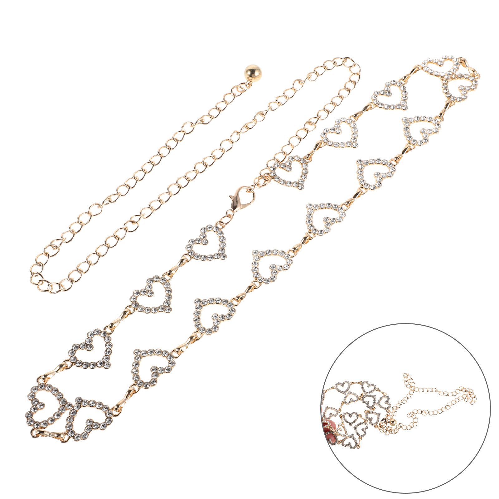 Women Heart Rhinestone Waist C - Body Jewelry reseña y precio