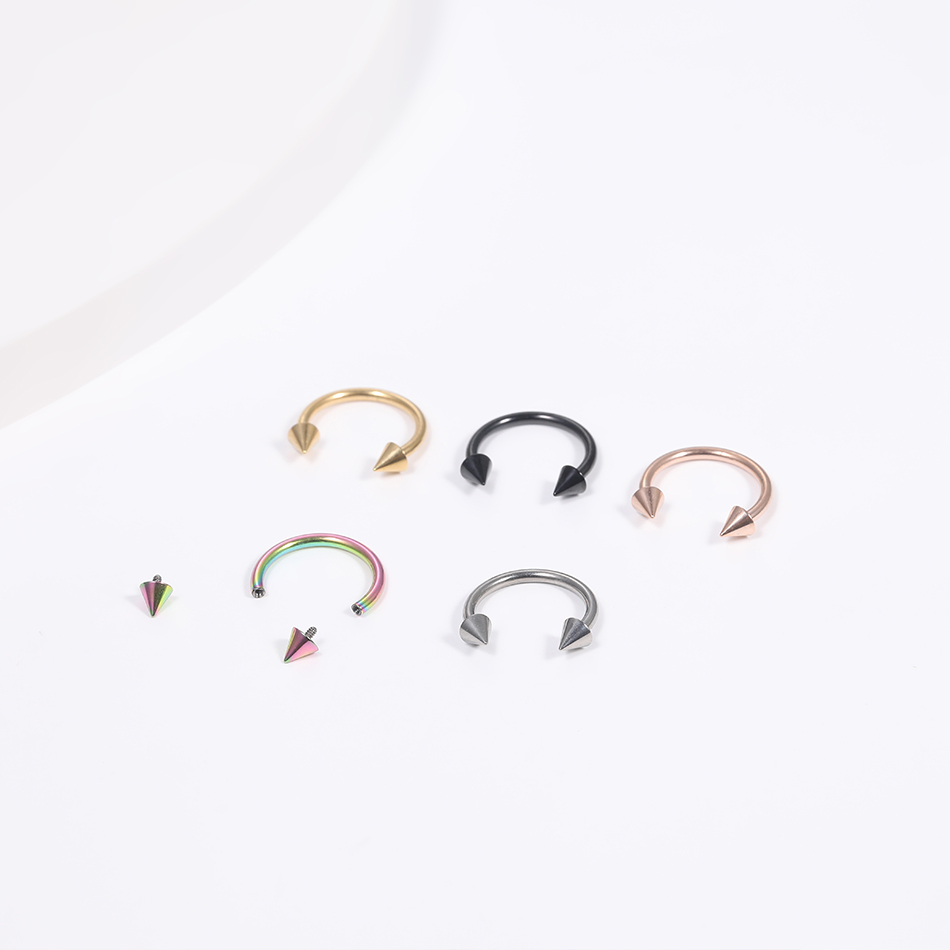 1PC Titanium 16G Septum Horses - Zoor Body Jewelry reseña y precio