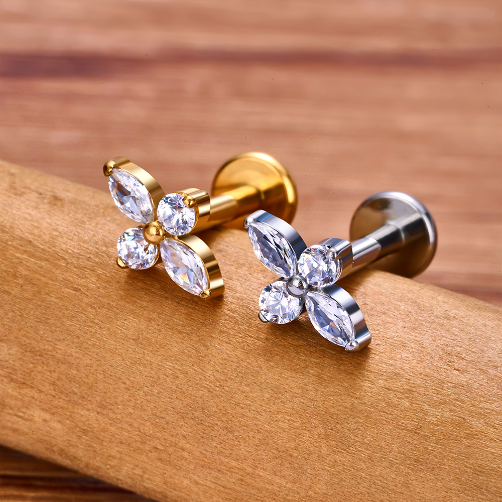 1Pc Titanium Labret Piercing G - Zoor Body Jewelry reseña y precio
