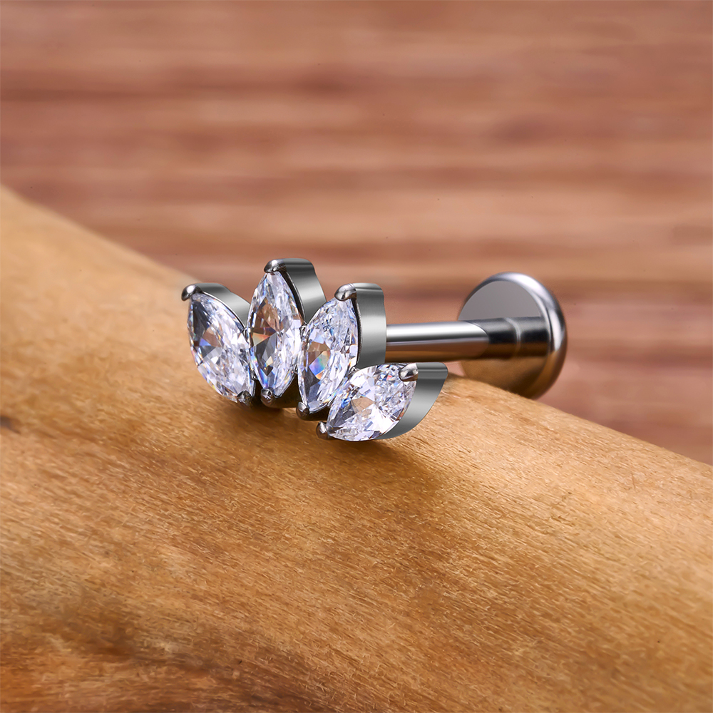 1Pc Titanium Labret Piercing G - Zoor Body Jewelry reseña y precio