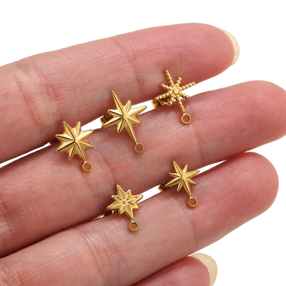 6pcs Stainless Steel Star Earr - Body Jewelry reseña y precio