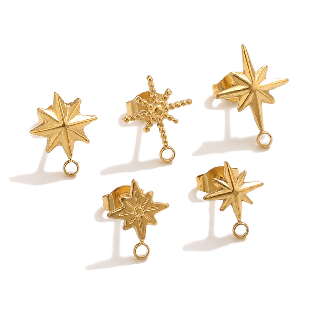 6pcs Stainless Steel Star Earr - Body Jewelry reseña y precio