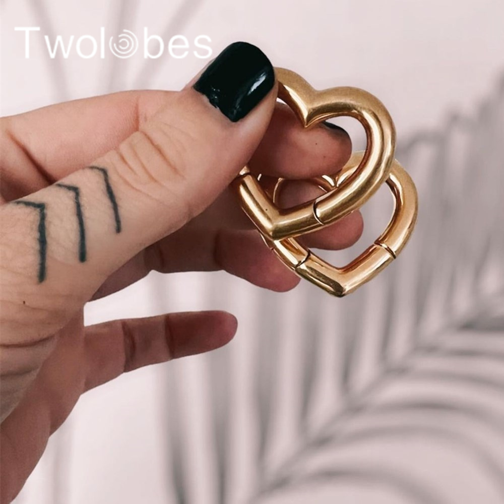 Twolobes 2PCS Heart 316 Stainl - Body Jewelry Hangers reseña y precio