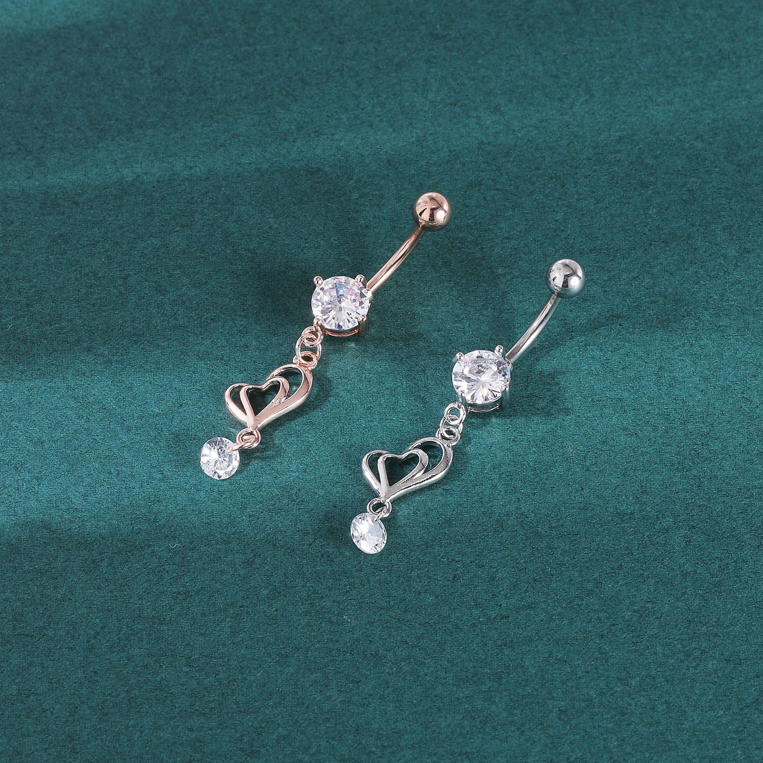 ZS 14G 1PC Zircon Flower Belly - Body Jewelry Real Gold reseña y precio
