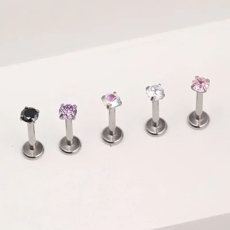 1Pcs G23 Titanium Piercing CZ  - Zoor Body Jewelry reseña y precio