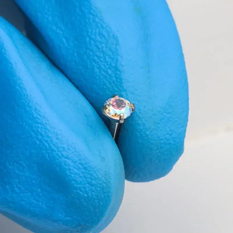 1Pcs G23 Titanium Piercing CZ  - Zoor Body Jewelry reseña y precio