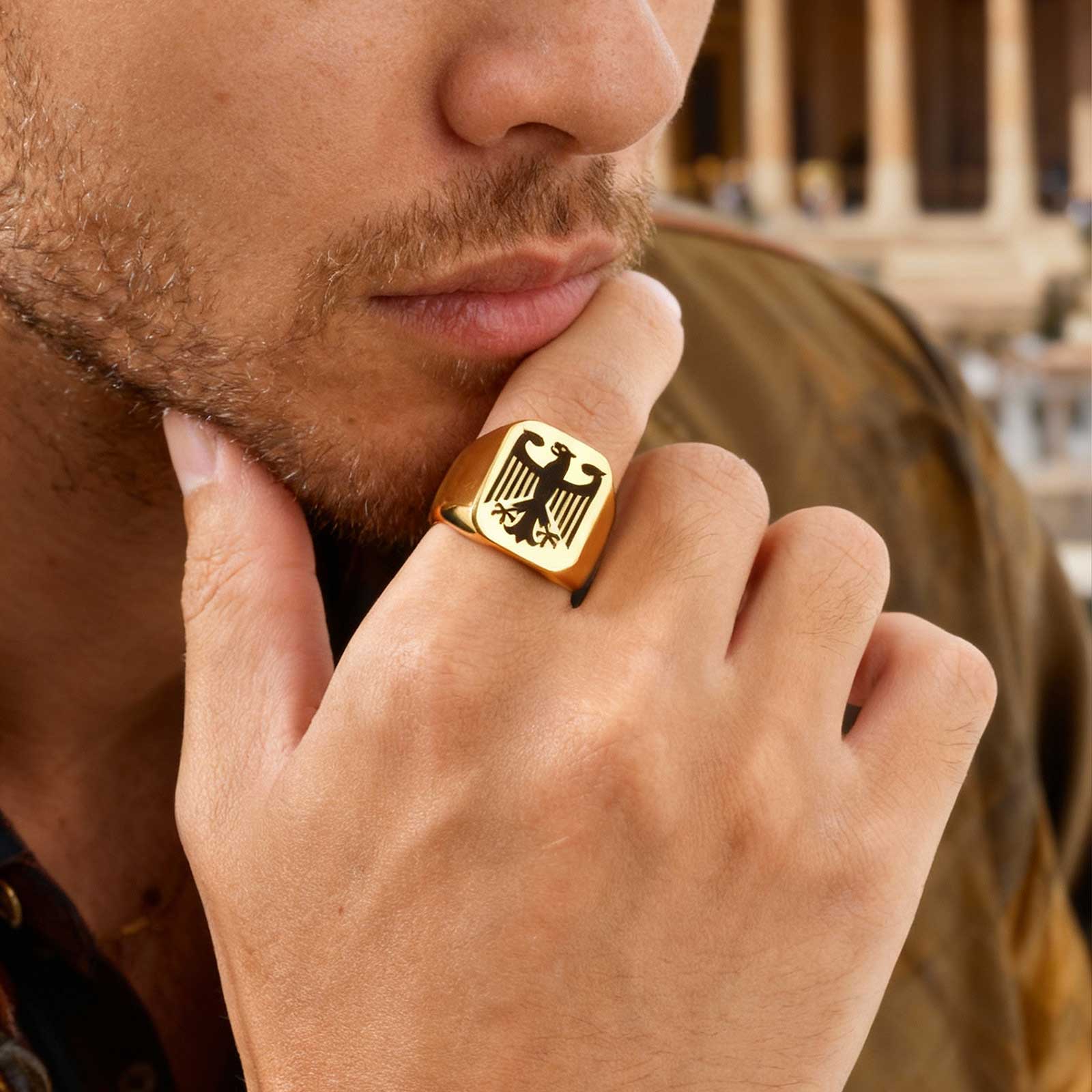 Custom Flying Hawk Eagle Ring  - Body Jewelry Wholesale reseña y precio