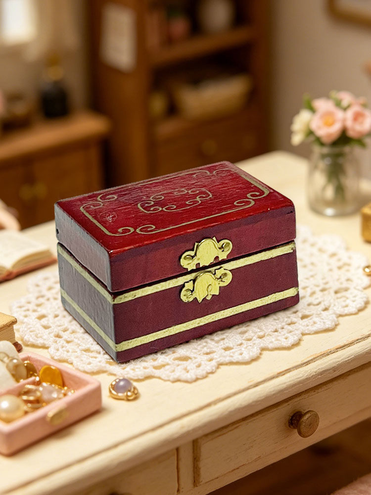 1: 12 Dollhouse Mini Wooden Re - Body Jewelry Organizer reseña y precio