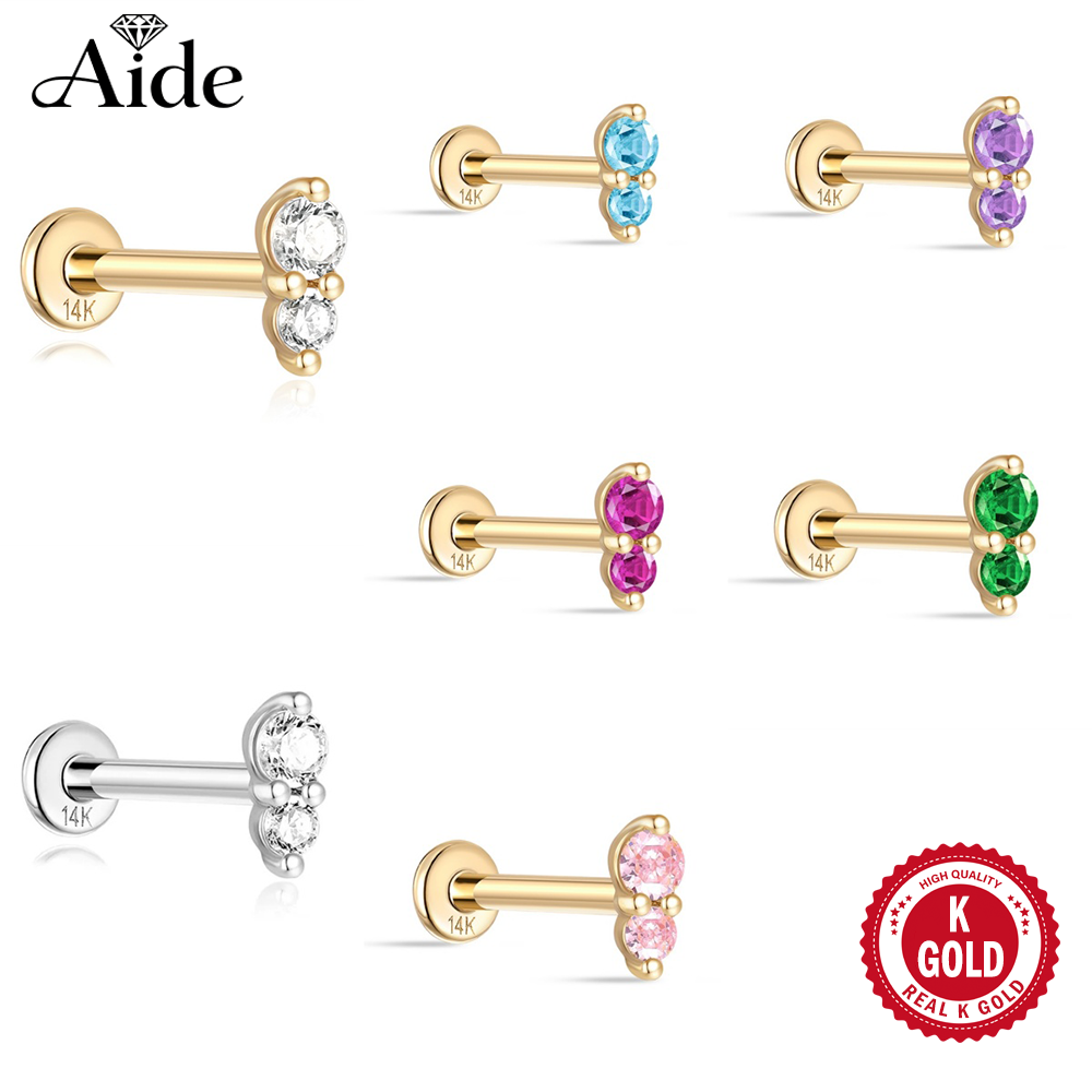 AIDE Real 14K Solid Gold Color - Body Jewelry Real Gold reseña y precio