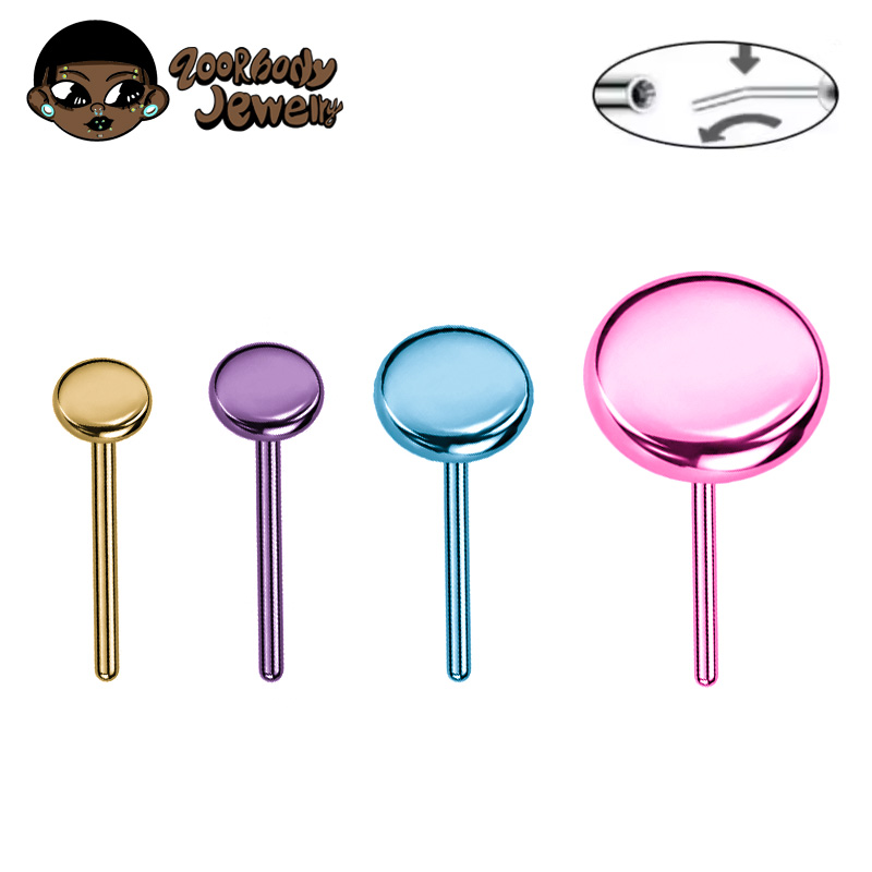 10pcs ASTM F136 Titanium Push  - Zoor Body Jewelry reseña y precio