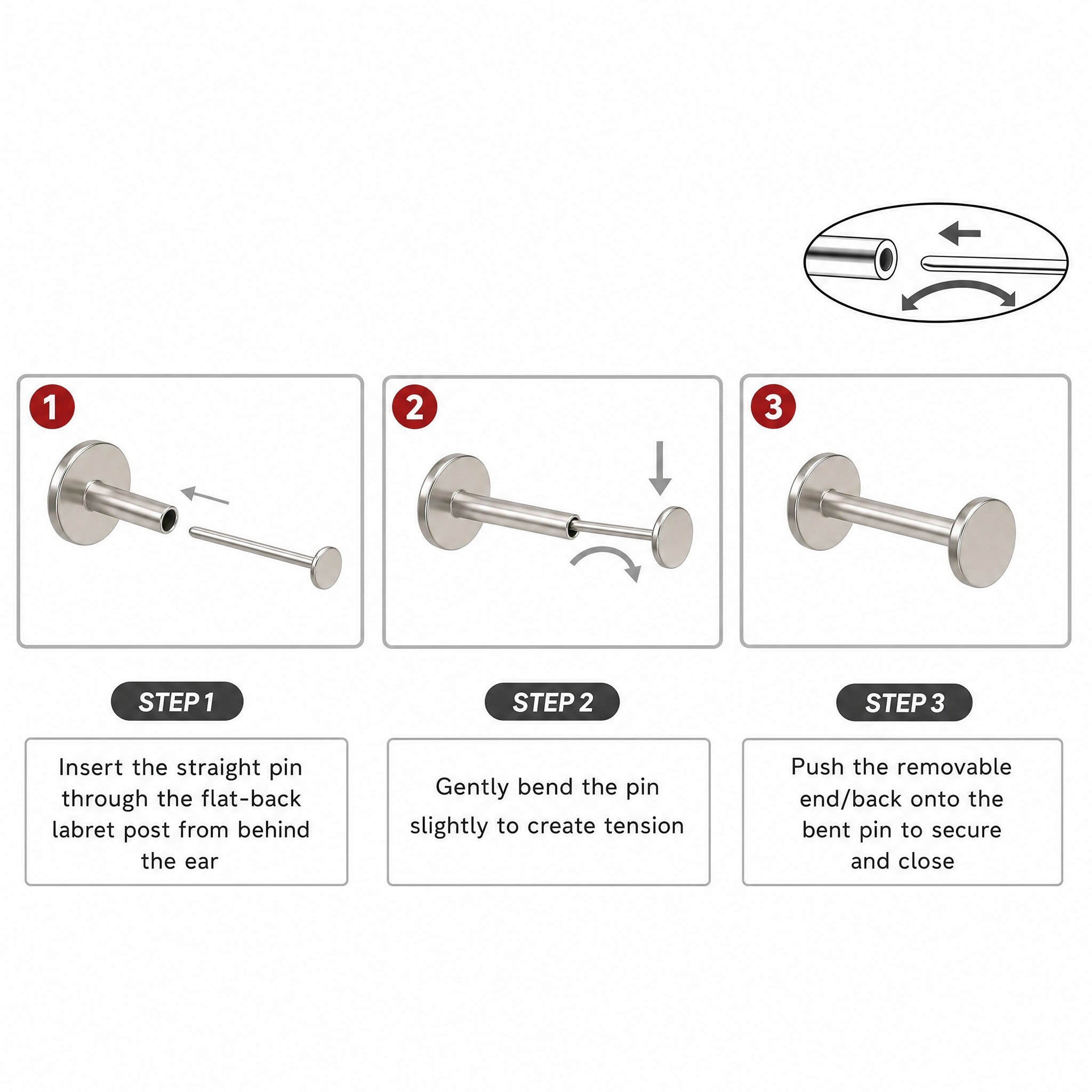 10pcs ASTM F136 Titanium Push  - Zoor Body Jewelry reseña y precio