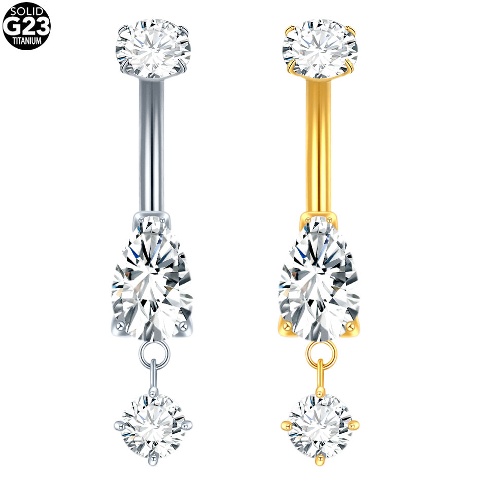 1/5PCS Titanium Crystal Zircon - Zoor Body Jewelry reseña y precio