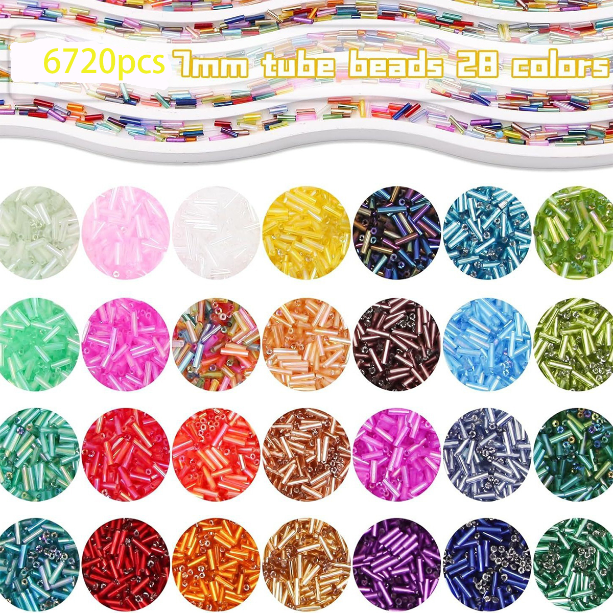 About 6720Pcs/Box 7mm 28 Color - Body Jewelry Organizer reseña y precio