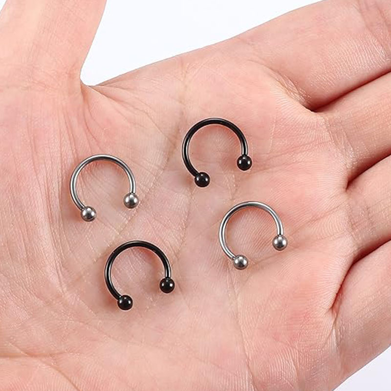 1/5Pcs Titanium Horseshoe Sept - Zoor Body Jewelry reseña y precio