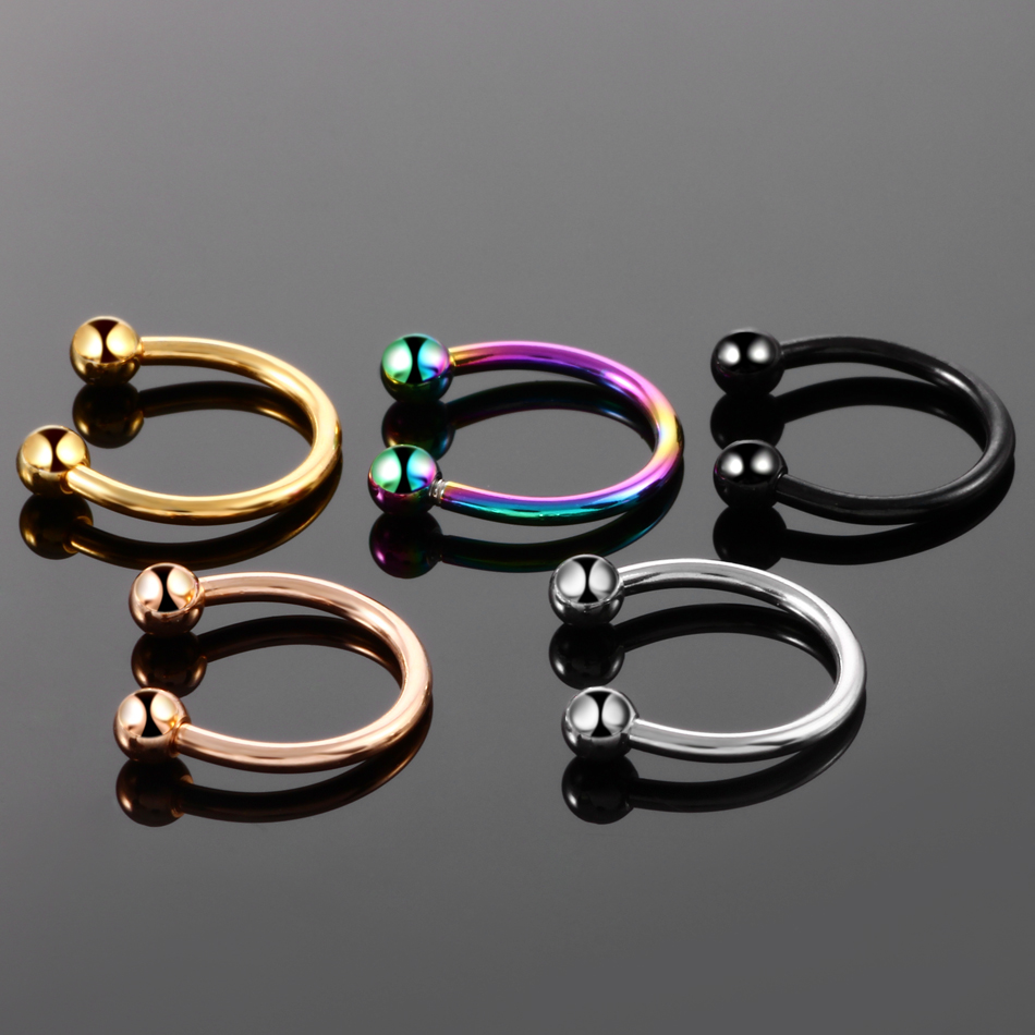 1/5Pcs Titanium Horseshoe Sept - Zoor Body Jewelry reseña y precio