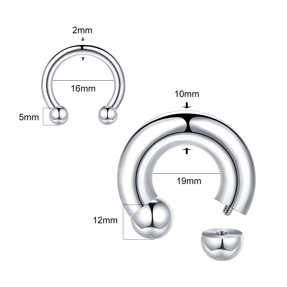 1PC 18G-00G Large Gauge Stainl - Body Jewelry Hangers reseña y precio
