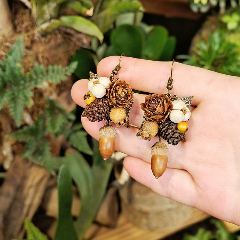Vintage Wooden Plant Earring U - Body Jewelry Wholesale reseña y precio
