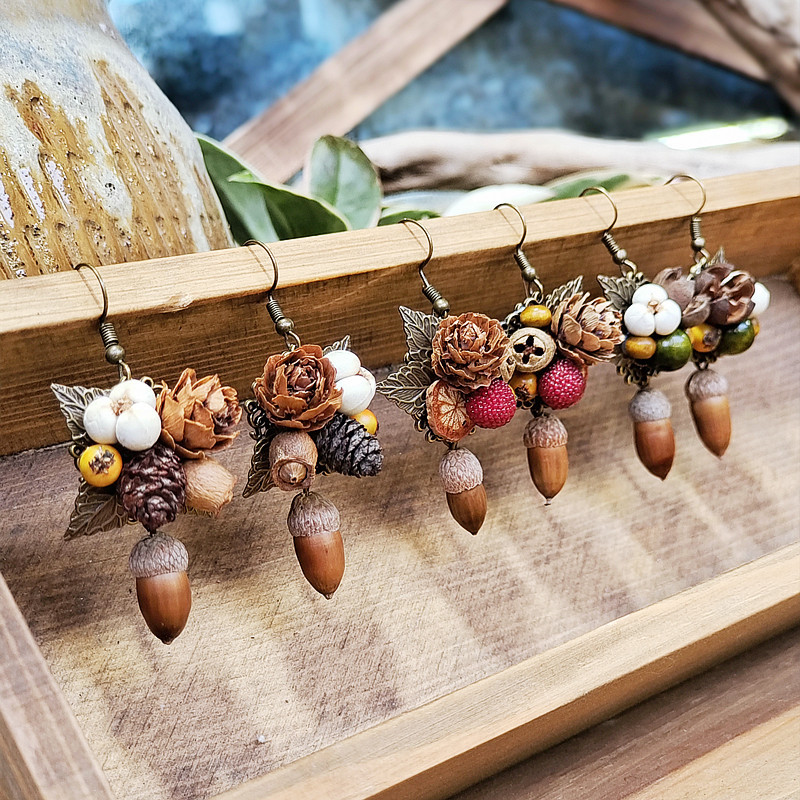 Vintage Wooden Plant Earring U - Body Jewelry Wholesale reseña y precio