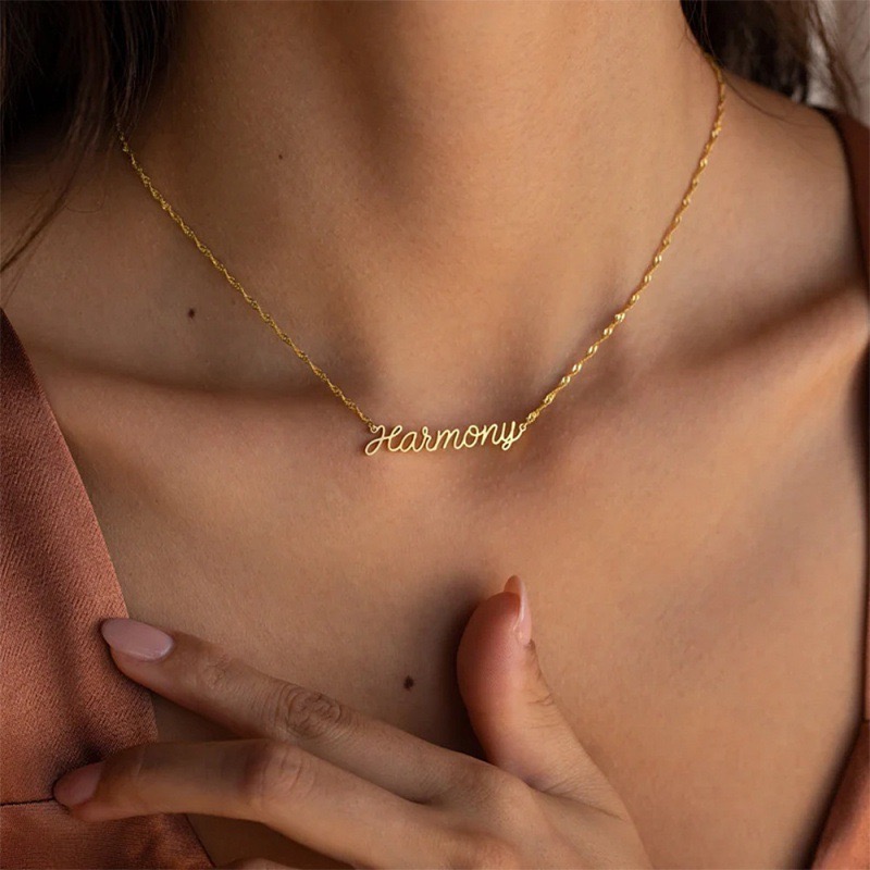 Custom Name Water Ripple Neckl - Body Jewelry Wholesale reseña y precio
