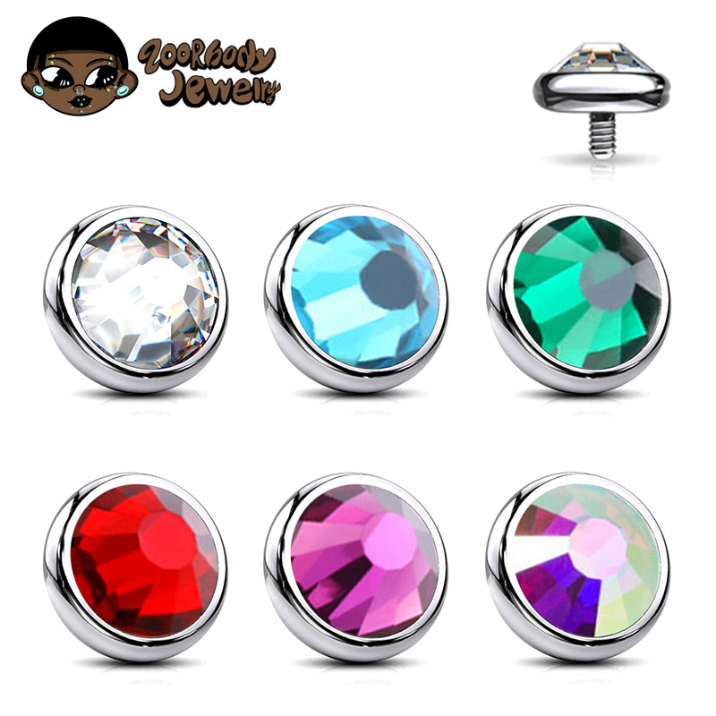 1PCS ASTM F136 Titanium Bezel  - Zoor Body Jewelry reseña y precio