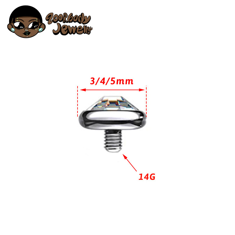 1PCS ASTM F136 Titanium Bezel  - Zoor Body Jewelry reseña y precio