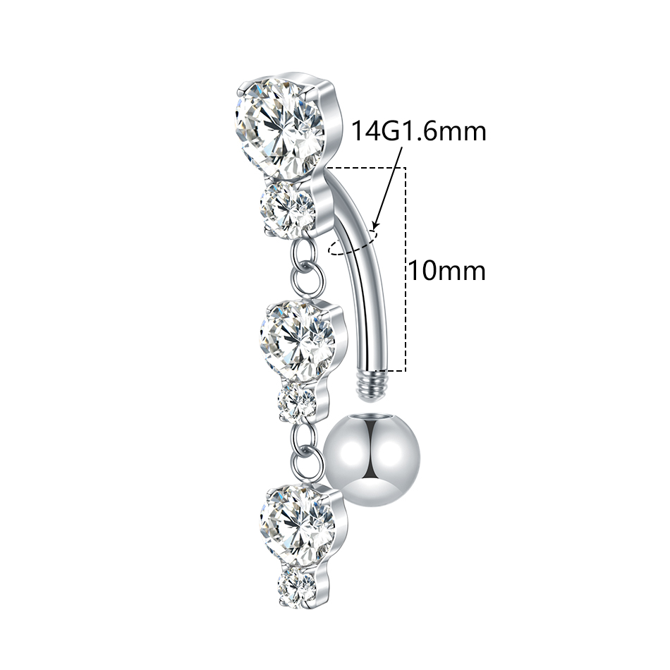 1/5PCS Titanium Reversed Bar C - Zoor Body Jewelry reseña y precio