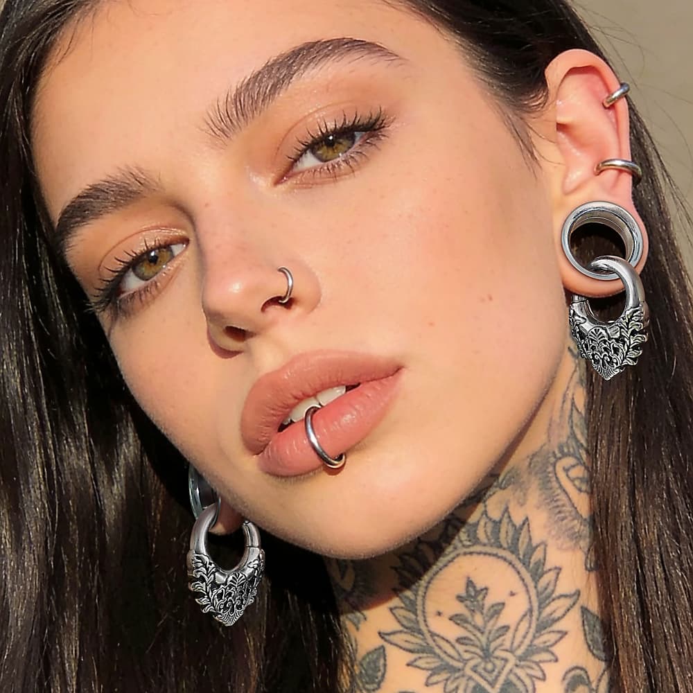 Giga 2Pcs Vintage 5mm(4g) Flor - Body Jewelry Hangers reseña y precio