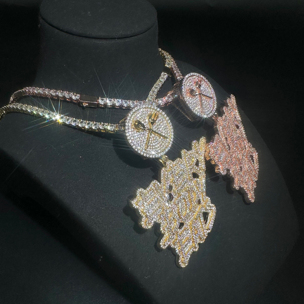 Aokaishen Iced Out Necklace Pe - Body Jewelry Real Gold reseña y precio