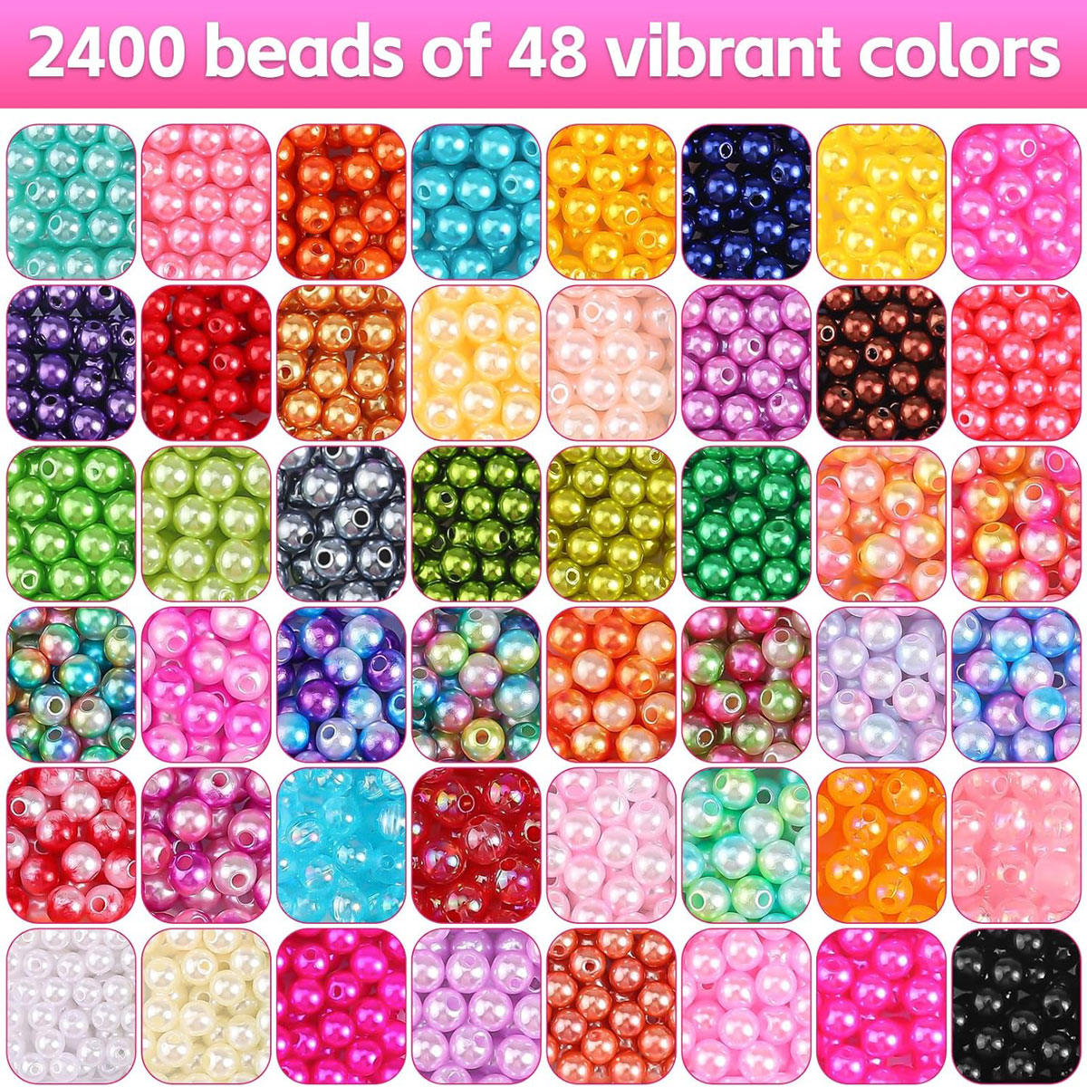2400PCS 48 Compartments Pearl  - Body Jewelry Organizer reseña y precio